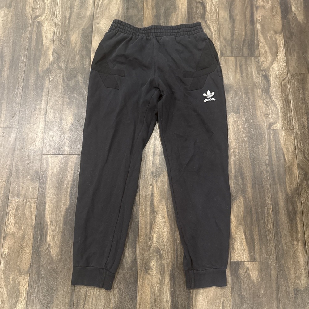 Adidas Fleece Tapered Sweatpants Joggers Athletic Fit Men's Size L Black